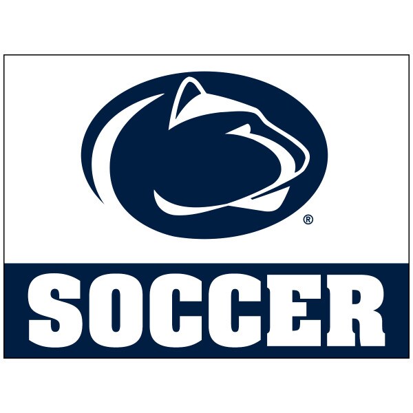 removable sticker with Penn State Athletic Logo above Soccer